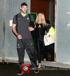 Leah Totton and Fraser Forster - Winner of The Apprentice Leah Totton leaves Celtic Park football ground with boyfriend and...