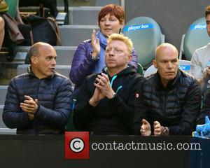 Boris Becker - Australian Open Tennis 2014 at the Rod Laver Arena - Novak JOKOVIC (Srb) played Stanislas WAWRINKA (Sui)...