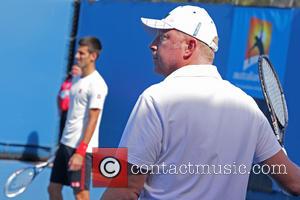 Boris Becker - Australian Open Tennis 2014 at the Rod Laver Arena - Novak JOKOVIC (Srb) and Boris BECKER (Ger)...