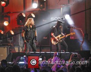 Motley Crue, Vince Neil and Mick Mars - Motley Crue perform on Jimmy Kimmel Live - Hollywood, California, United States...