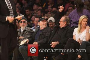 Jack Nicholson and Bruce Dern - Tuesday January 28, 2014; Celebs out at the Lakers game. Indiana Pacers defeated the...