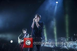 Laurent Brancowitz and Thomas Mars - French rock band, Phoenix performing live on stage at Brixton Academy - London, United...