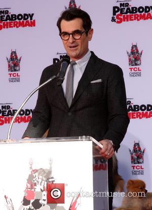 Ty Burrell - Mr Peabody paw print ceremony at the TCL Chinese Theater with sidekick Sherman and his canine friends...