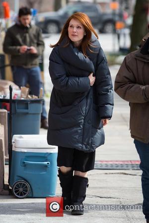 Julianne Moore - Julianne Moore on the set of 'Still Alice' - New York City, New York, United States -...