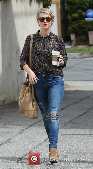 Julianne Hough - Julianne Hough in good spirits as she grabs a Starbucks coffee to-go - Los Angeles, California, United...