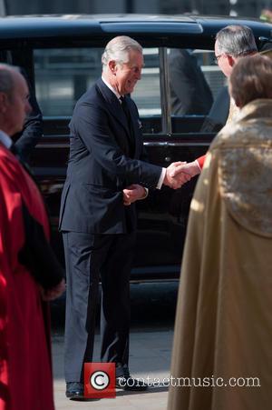 Prince of Wales and Prince Charles - David Frost - memorial unveiling and service of remembrance held at Westminster Abbey...