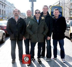 Joe Jewell, Alan Downey, Christy Dignam, Rodney O'Brien and Billy McGuinness - Aslan - Aslan hold a press conference in...