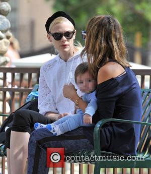 Jessica Alba, James Knight Newman and Jaime King - Jessica Alba heads to the park with her family and runs...
