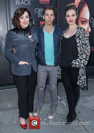 Maria Doyle Kennedy, Jordan Gavaris and Evelyn Brochu - 'Orphan Black' premiere at Sunshine Cinema - Arrivals - New York,...