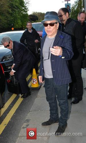 Paul Simon - Paul Simon seen leaving The Shelbourne Hotel with Irish fiddle virtuoso Martin Hayes to perform a tribute...