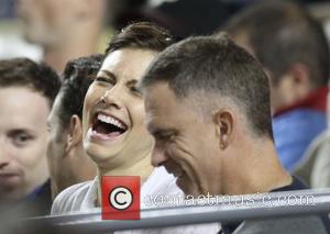 Lauren Cohan - Celebrities at the Dodgers game. The Philadelphia Phillies defeated the Los Angeles Dodgers by the final score...