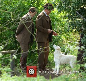 Hugh Bonneville and Alan Leech - Cast members film scenes for the new series of Downton Abbey in Bampton -...