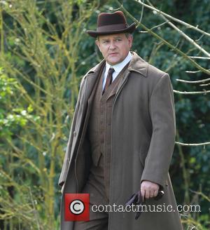 Hugh Bonneville - Cast members film scenes for the new series of Downton Abbey in Bampton - Bampton, United Kingdom...