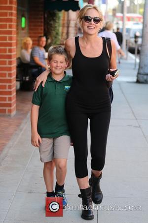 Sharon Stone and Quinn Kelly Stone - Sharon Stone visits the Beverly Hills Nail Design with her son Quinn Kelly...