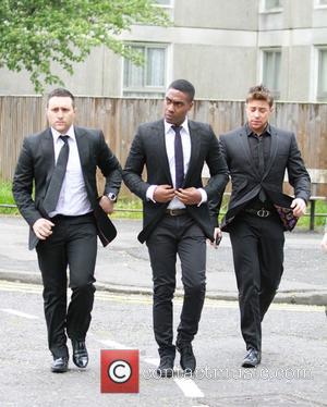Duncan James, Simon Webbe and Antony Costa - Lee Ryan arrives at Ealing Magistrates Court - London, United Kingdom -...
