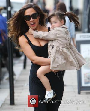 Myleene Klass and Hero - Myleene Klass out near her London home with her daughters Ava and Hero - London,...