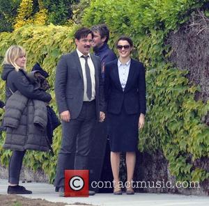 Colin farrell and Rachel Weisz - Colin Farrell and Rachel Weisz seen filming scenes for the movie 'The Lobster' at...