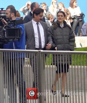 Colin Farrell and Rachel Weisz - Colin Farrell and Rachel Weisz film scenes for their upcoming movie 'The Lobster' in...
