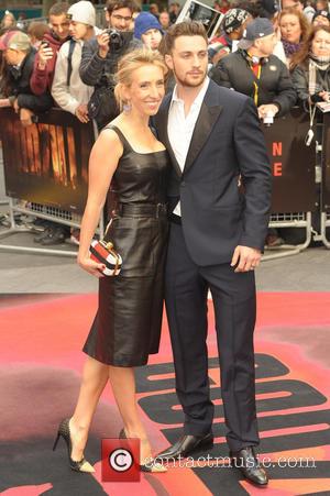 Sam Taylor-Wood and Aaron Taylor-Johnson - European premiere of 'Godzilla' held at the Odeon Leicester Square - Arrivals - London,...