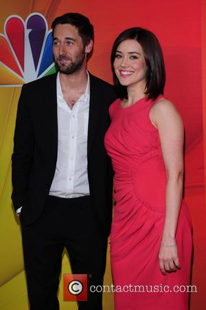 Ryan Eggold and Megan Boone - 2014 NBC Upfront Presentation at The Jacob K. Javits Convention Center - Arrivals -...