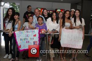 Fifth Harmony - Fans wait with banners as Fifth Harmony arrive for their first ever concert in Puerto Rico -...