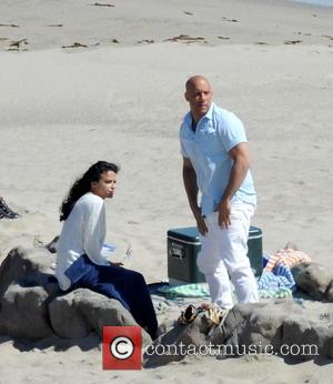 Vin Diesel and Michelle Rodriguez - Vin Diesel filming last scenes for 