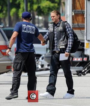 Charlie Hunnam - Actor Charlie Hunnam spotted on the first day of shooting the final season of thier hit show...