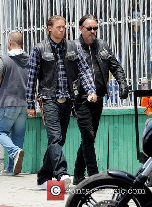 Charlie Hunnam and Tommy Flanagan - Actor Charlie Hunnam spotted on the first day of shooting the final season of...