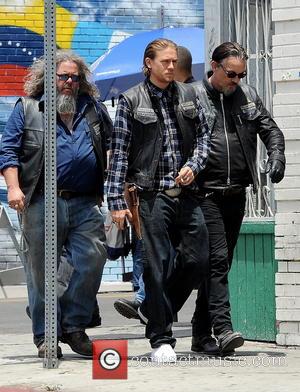 Charlie Hunnam, Tommy Flanagan and Mark Boone Junior - Actor Charlie Hunnam spotted on the first day of shooting the...