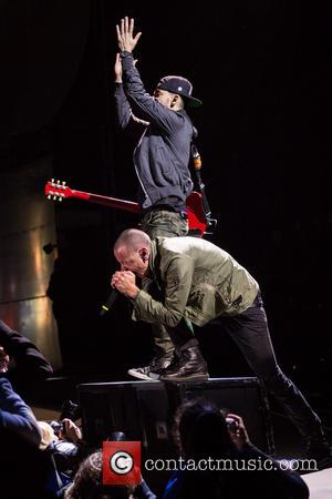 Linkin Park, Chester Bennington and Mike Shinoda - Rock in Rio Lisboa held at Parque da Bela Vista - Day...