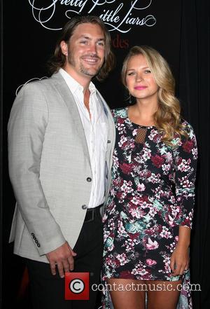 Vanessa Ray with boyfriend Troy Beard - 'Pretty Little Liars' celebrates 100 episodes at W Hollywood Hotel Rooftop - Arrivals...