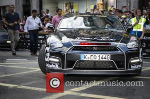 david hasselhoff - The 2014 Gumball 3000 arrives on London's Regent Street. Thousand's of people gathered on a very warm...