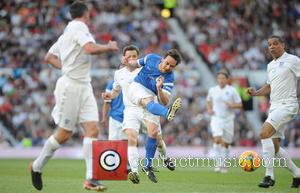 James McAvoy and Des Waker - Soccer Aid at Old Trafford Manchester, UK - Manchester, United Kingdom - Sunday 8th...
