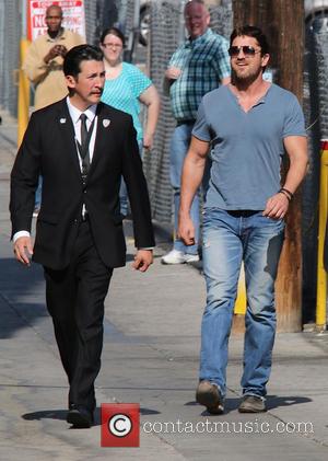 Gerard Butler - Gerard Butler arriving at Jimmy Kimmel Live - Los Angeles, California, United States - Tuesday 10th June...