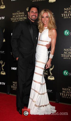 Don Diamont and Cindy Ambuehl - Daytime Emmy Awards 2014 held at The Beverly Hilton Hotel - Arrivals - Beverly...
