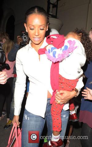 Melanie Brown, Mel B and Phoenix Chi Gulzar - Melanie Brown leaving the theatre - London, United Kingdom - Wednesday...