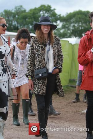 Alexa Chung - Glastonbury Festival 2014 - Celebrity sightings and atmosphere - Day 2 - Glastonbury, United Kingdom - Friday...