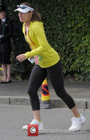 Martina Higgins - Celebrities arriving at Wimbledon - London, United Kingdom - Monday 30th June 2014