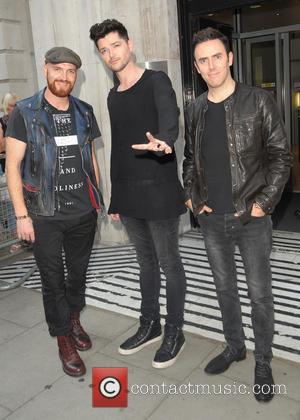 Danny O'Donoghue, Mark Sheehan, Glen Power and The Script - The Script leaving the BBC Radio 2 studios - London,...