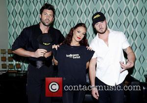 Maksim Chmerkovskiy, Sharna Burgess and Val Chmerkovskiy - Backstage at Ballroom with a Twist at the NYCB Theatre at Westbury....