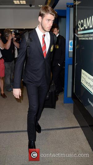 David De Gea - Manchester United Players arrive at Manchester Airport while a boax hoax drama was unfolding. - Manchester,...