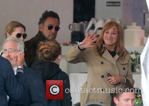 Bruce Springsteen and Patti Scialfa - Bruce Springsteen and his wife, Patti Scialfa, watch their daughter Jessica compete in the...