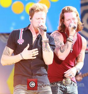 Brian Kelley and Tyler Hubbard from Florida Georgie Line - Florida Georgia Line performs live on the 'Good Morning America'...