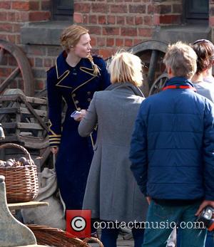 Mia Wasikowska - 'Through the Looking Glass' being filmed at Gloucester Docks - Gloucester, United Kingdom - Monday 18th August...