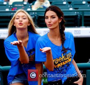 Gigi Hadid and Lily Aldridge - Sports Illustrated Swimsuit models appear at 'The Brooklyn Beach Party' at Coney Island -...