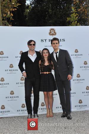 Paul Wesley and Fatima Ptacek - Other guests included acclaimed Italian actor Adriano Giannini. The dinner took place in the...