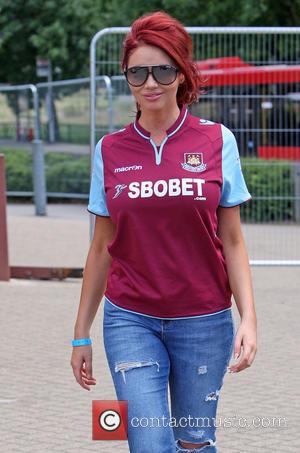 Amy Childs - TOWIE star Amy Childs is seen at the Soccer SixFest 2014 event at Mile End Stadium wearing...