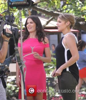 Karla Souza - 'How to Get Away with Murder' actress Karla Souza gets interviewed at The Grove - Los Angeles,...