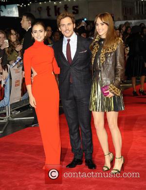 Lily Collins, Sam Clafin and Suki Waterhouse - 'Love, Rosie' world premiere at Odeon West End - London, United Kingdom...