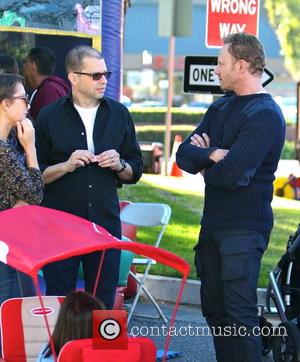 Ian Ziering, Jon Cryer and Lisa Joyner - Celebrities with their families at the Studio City Farmers Market at Studio...